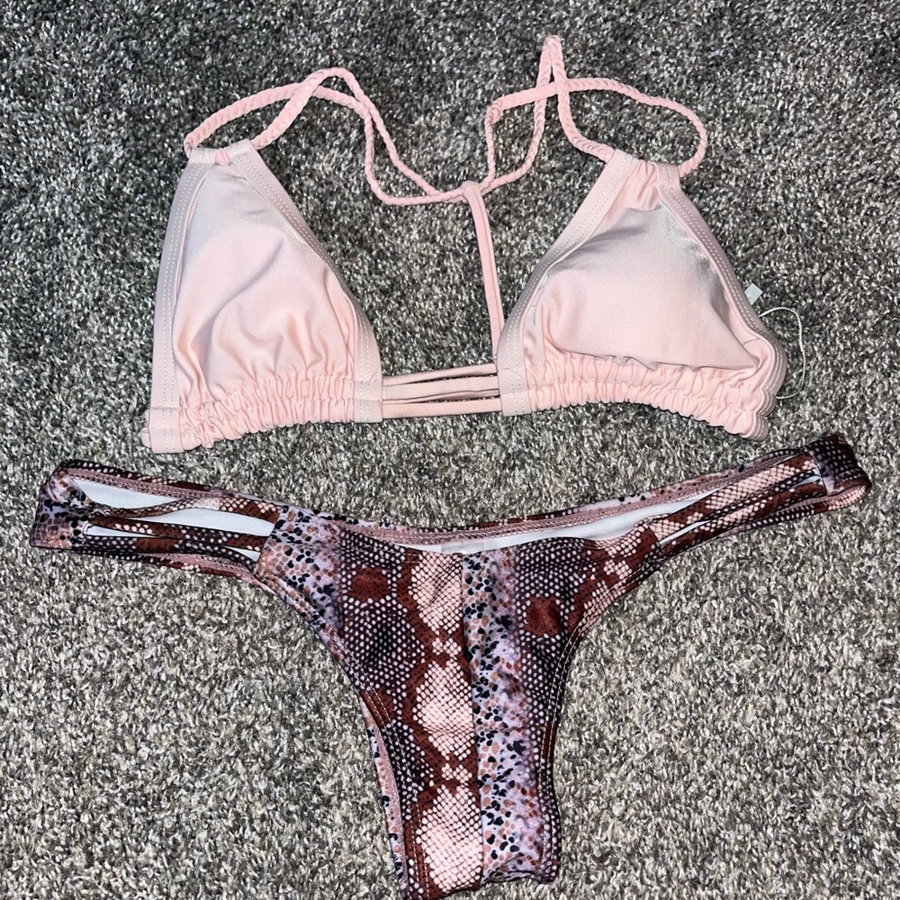 PINK & SNAKESKIN BIKINI SET